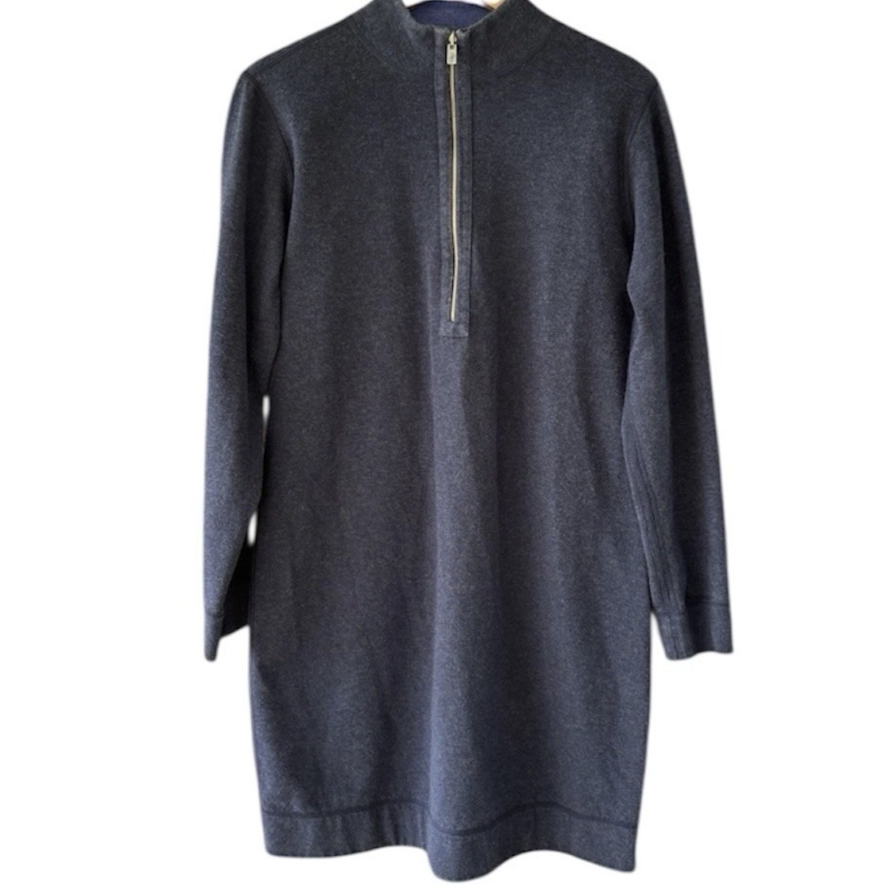 Tommy Bahama‎ Flipside Reversible Sweatshirt Dress M 1/4 Zip Blue / Purple